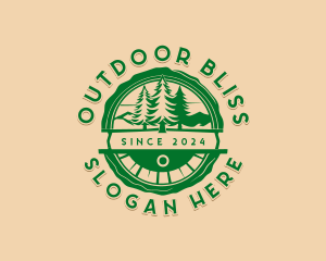 Camping Forest Tree logo design