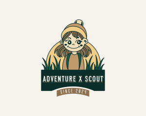 Girl Scout Camper  logo design