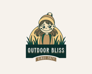 Girl Scout Camper  logo design