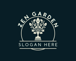 Gardening Plant Rake logo design