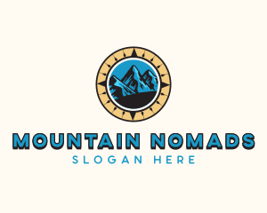 Mountain Navigation Compass logo design