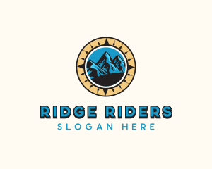 Mountain Navigation Compass logo design