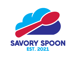 Sky Cloud Spoon logo design