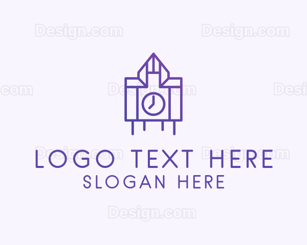 Purple Clock Structure Logo