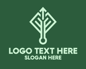 Geometric Modern Plant logo