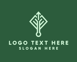 Geometric Modern Plant logo