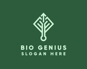 Geometric Modern Plant logo design