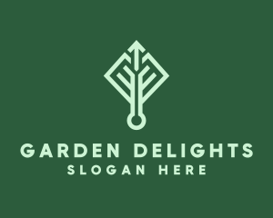 Geometric Modern Plant logo design