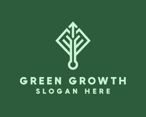 Geometric Modern Plant logo design