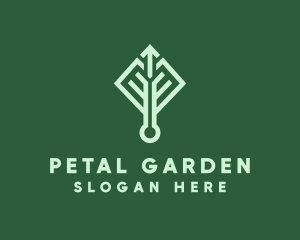 Geometric Modern Plant logo design