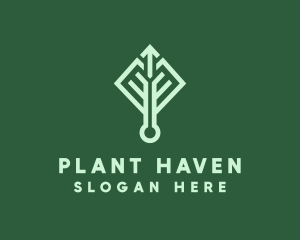 Geometric Modern Plant logo design