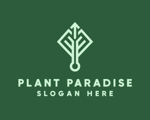 Geometric Modern Plant logo design