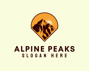 Alpine Peak Sun logo design