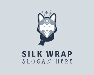 Winter Scarf Husky Dog logo