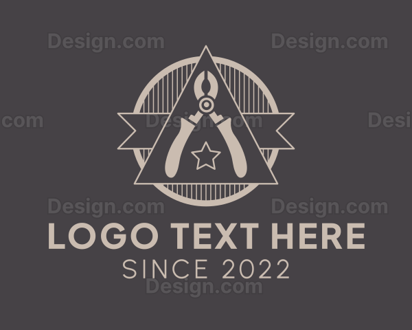 Industrial Pliers Tool Logo