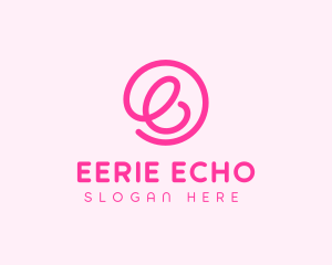 Cute Curly Letter E logo design