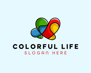 Colorful Heart Media logo design