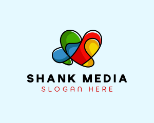 Colorful Heart Media logo design