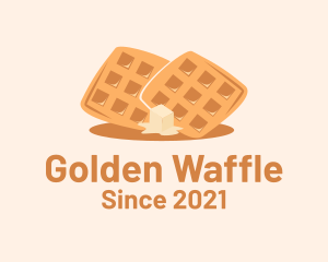 Waffle Butter Breakfast logo design