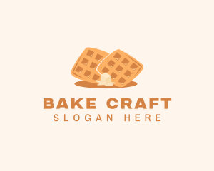 Waffle Butter Breakfast logo design