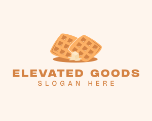 Waffle Butter Breakfast logo design