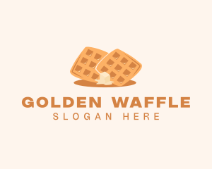 Waffle Butter Breakfast logo design