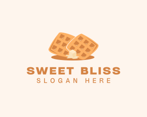 Waffle Butter Breakfast logo design