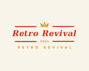 Retro Crown Business logo design