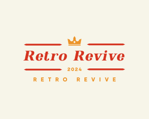 Retro Crown Business logo design