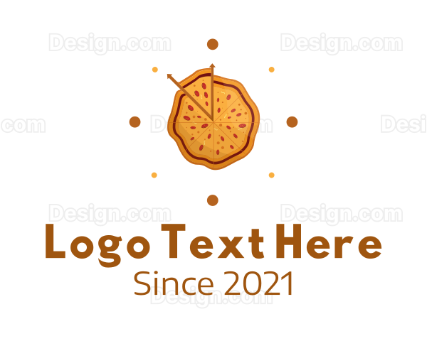 Clock Pizza Slice Logo