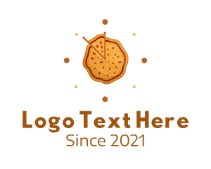 Clock Pizza Slice  logo