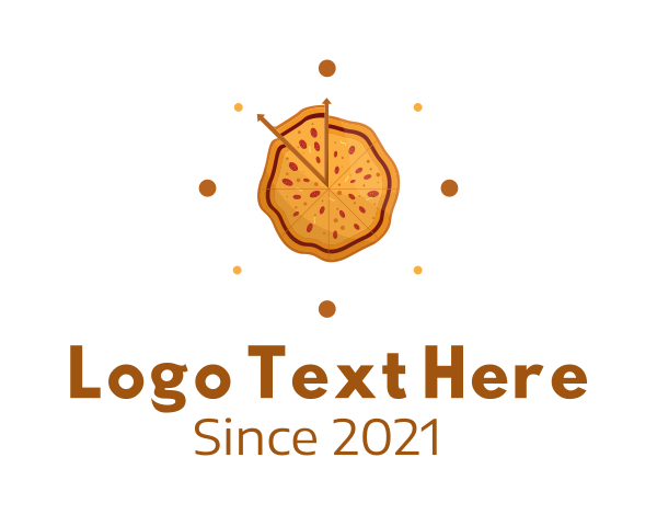 Clock Pizza Slice  logo