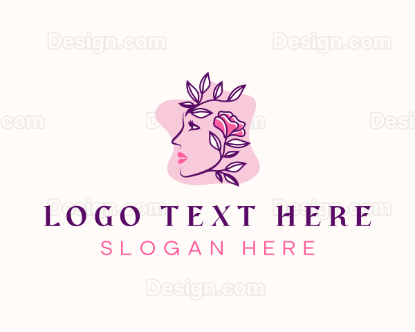 Floral Feminine Face Logo