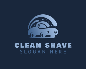 Blue Clean Car Wash logo design