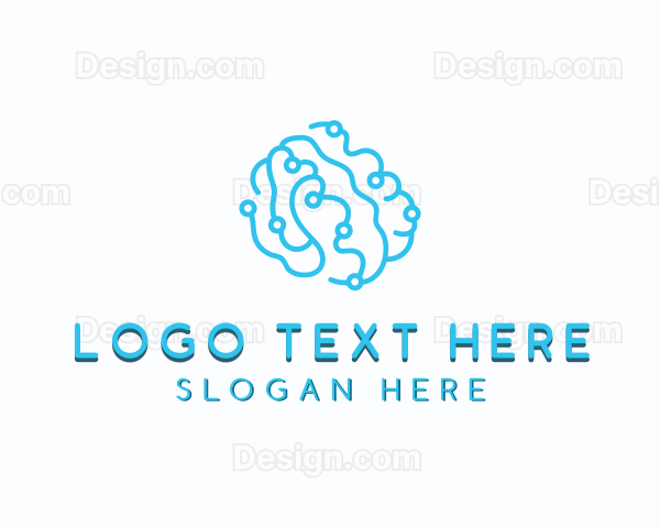 Artificial Intelligence Brain Logo