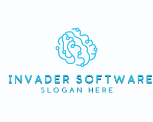 Artificial Intelligence Brain logo design