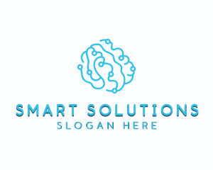 Artificial Intelligence Brain logo design