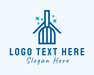 House Cleaning Broom logo