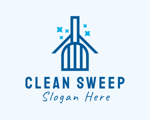 House Cleaning Broom logo design