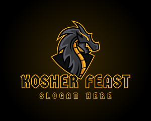 Gaming Dragon Beast Team logo design