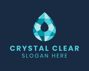 Crystal Liquid Droplet  logo design