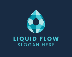 Crystal Liquid Droplet  logo design