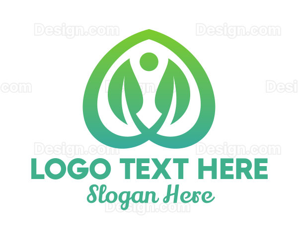 Green Spade Leaf Logo