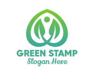 Green Spade Leaf logo design