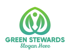 Green Spade Leaf logo design