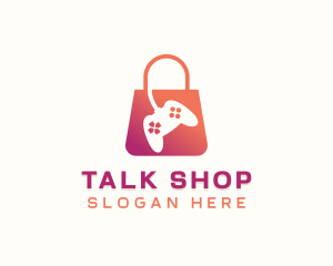 Video Game Shopping Bag logo design