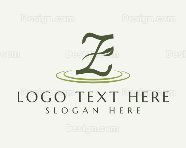 Letter Z Herbal Plant Logo