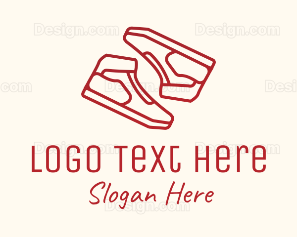 Red Sneaker Shoes Logo