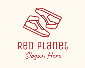 Red Sneaker Shoes logo design