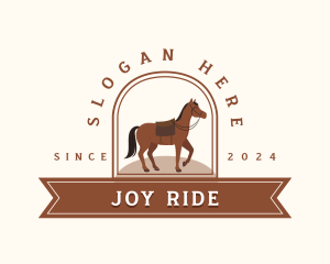 Riding Stallion Horse logo design